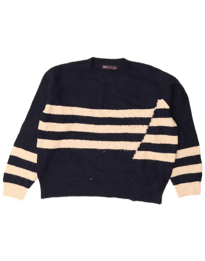 Sweter damski Marks & Spencer z okrągłym dekoltem, UK 14, średni granatowy