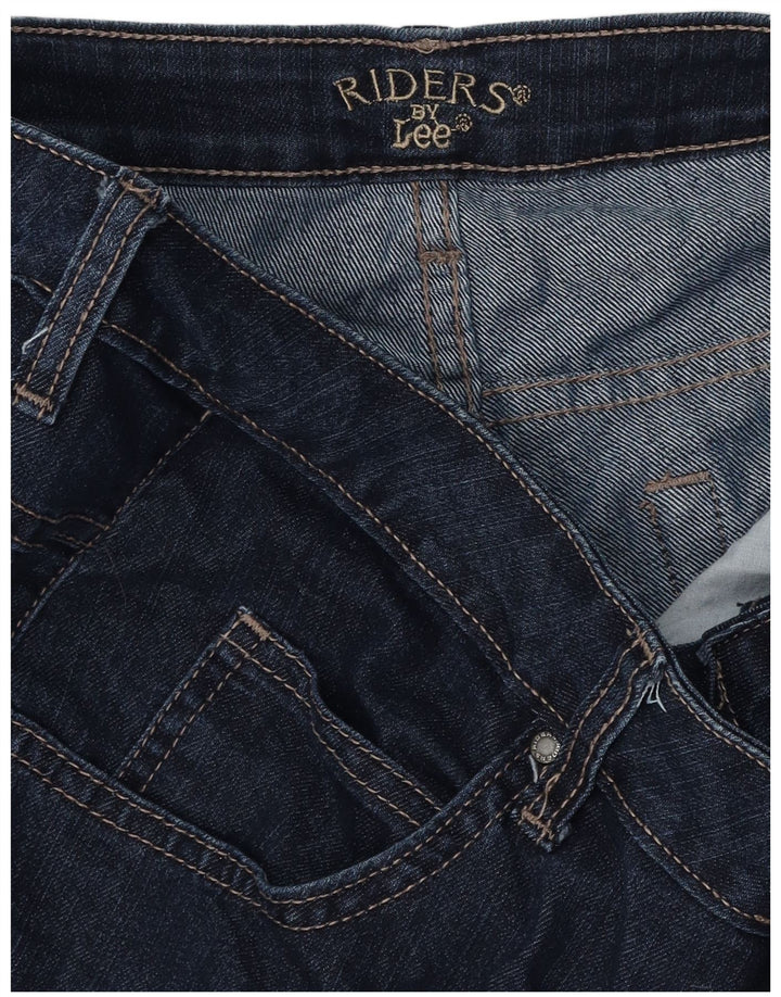 Damskie jeansy Capri LEE Riders W38 L19 granatowe