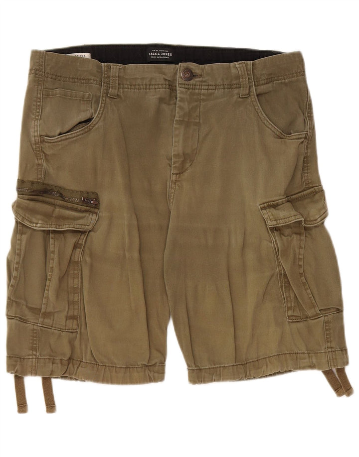 Męskie spodenki cargo Jack & Jones, duże, W34, bawełna khaki