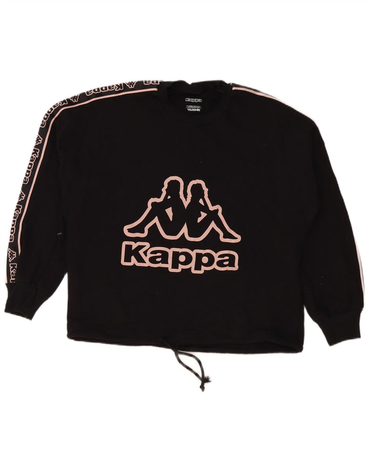 Damska bluza Kappa Tezenis Graphic Jumper UK 16, duża czarna