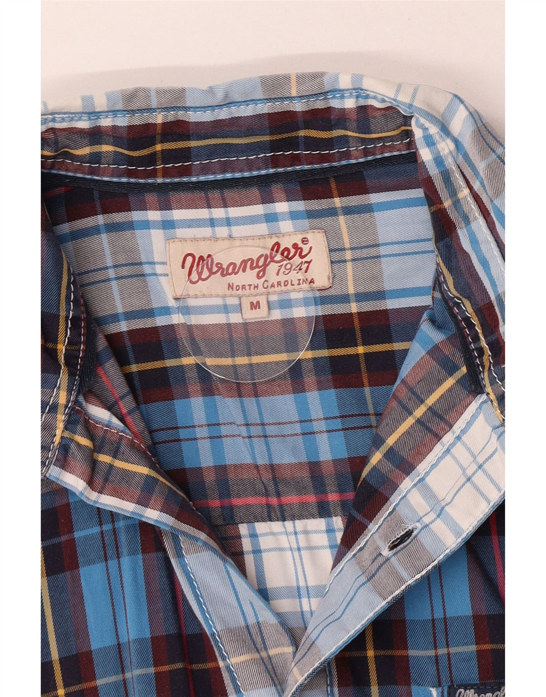 Męska koszula flanelowa Wrangler w średnią niebieską kratkę
