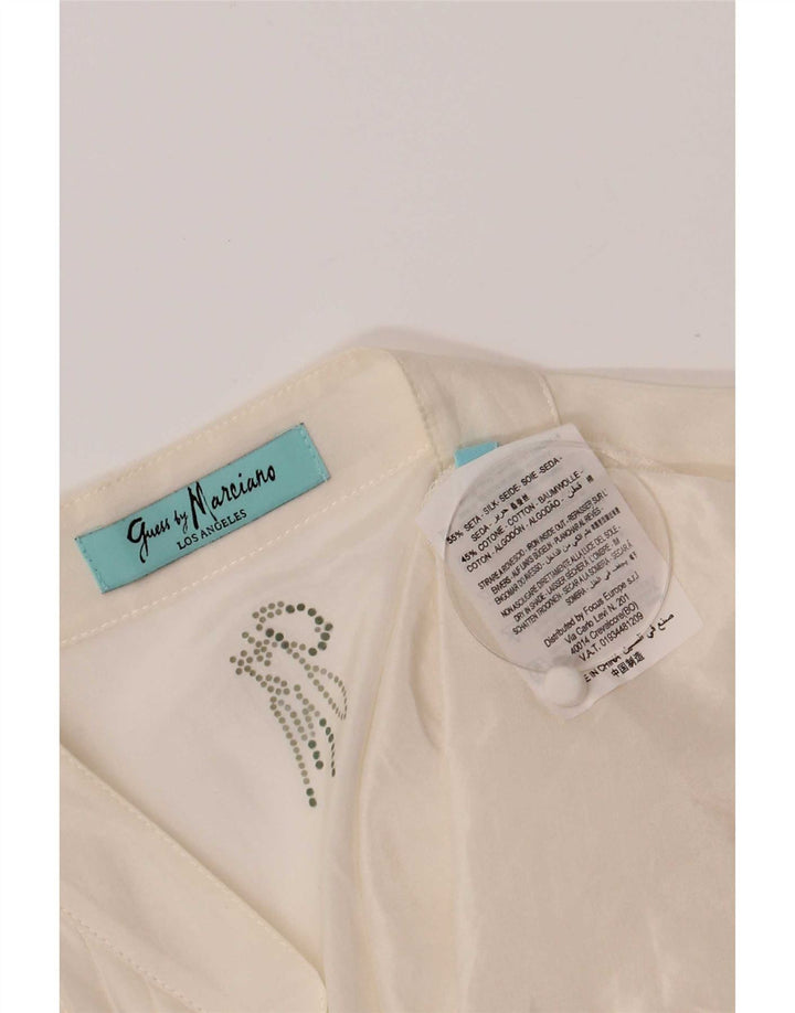 Damska bluzka z krótkim rękawem Guess By Marciano IT 44 Medium Off White