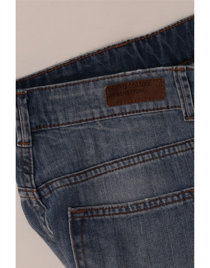 Damskie spodenki jeansowe Benetton W30 średni niebieski