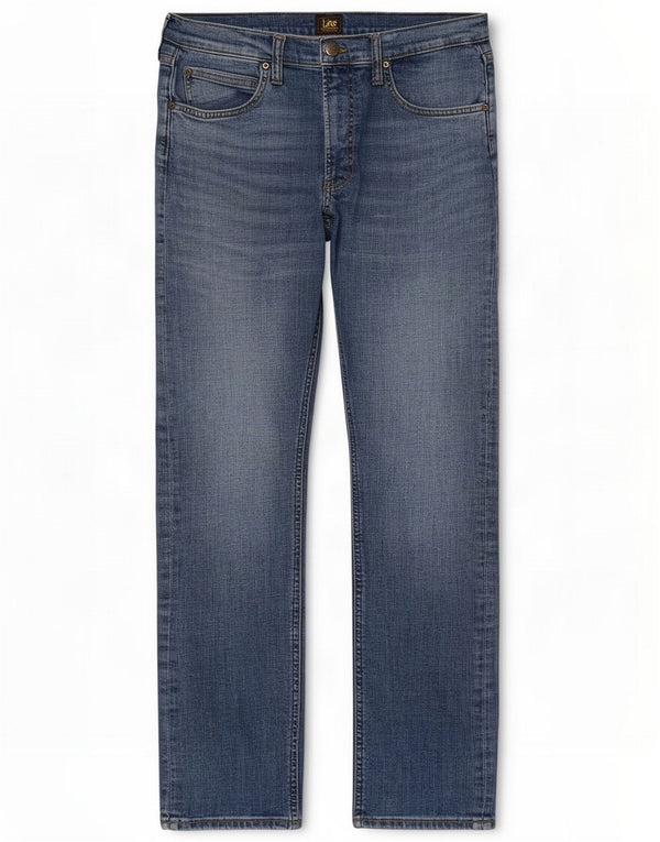 Lee Mens Luke Slim Jeans W31 L32 Blue Cotton