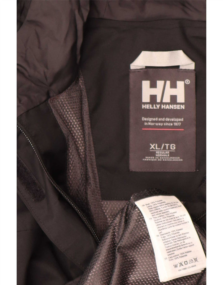 Damska kurtka przeciwdeszczowa z kapturem Helly Hansen UK 18 XL, czarny poliester
