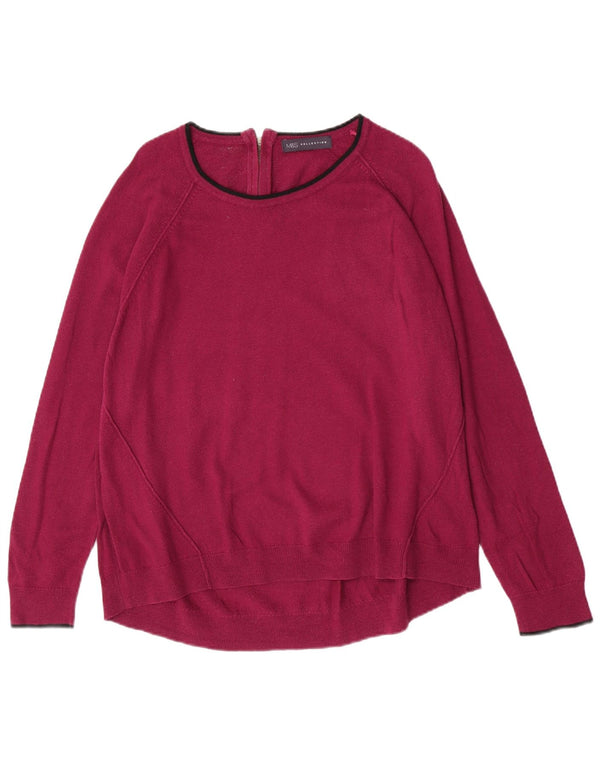 Marks & Spencer Damski sweter z dekoltem w łódkę, UK 18 XL, fioletowa wiskoza