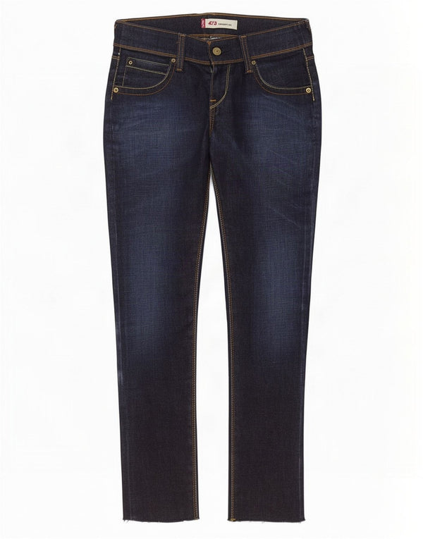 Damskie jeansy Levi's 473 Skinny W28 L29 Niebieska bawełna