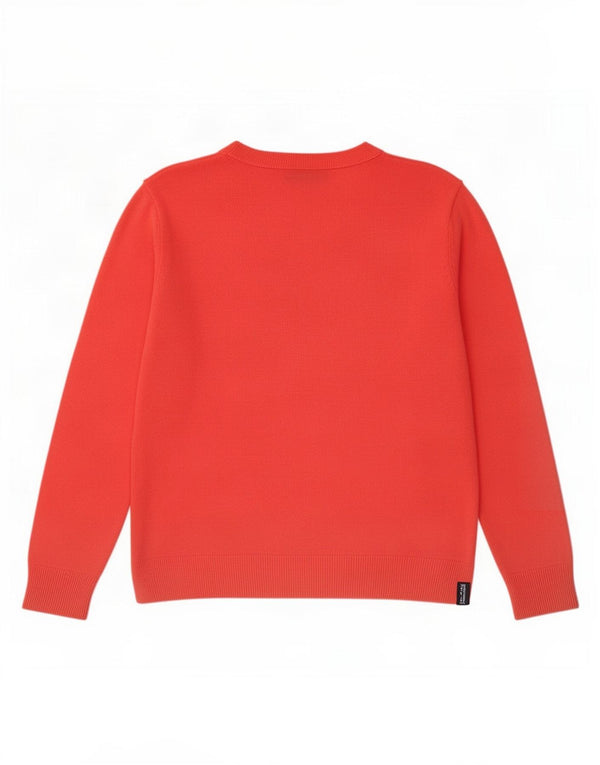 Marks & Spencer Womens Crew Neck Jumper Sweater UK 12 Medium Red Acrylic