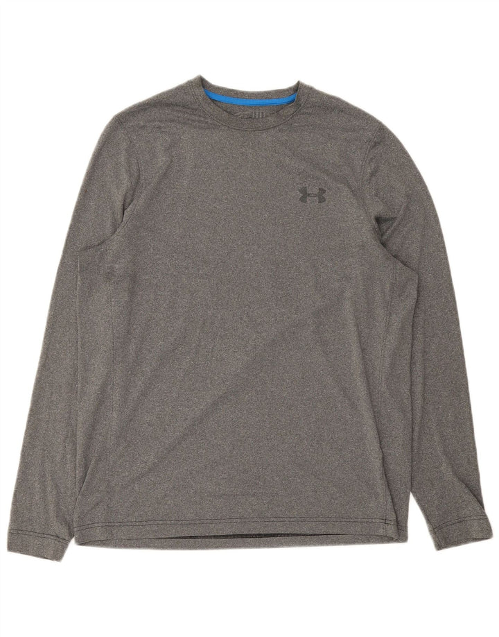 Męska koszulka Cold Gear z długim rękawem Under Armour, średnioszara, poliestrowa