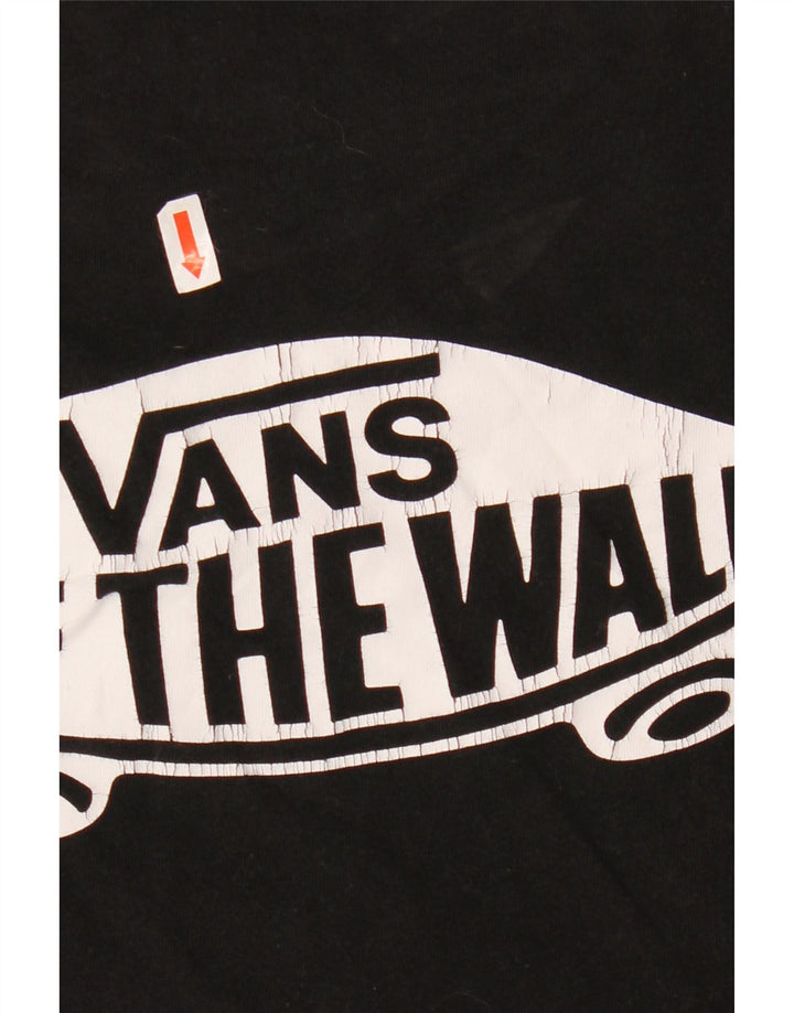 Męski T-shirt z grafiką VANS o dopasowanym kroju, średni czarny, bawełniany