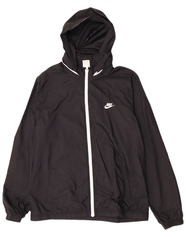 Męska kurtka przeciwdeszczowa Nike z kapturem XL, czarna, nylonowa