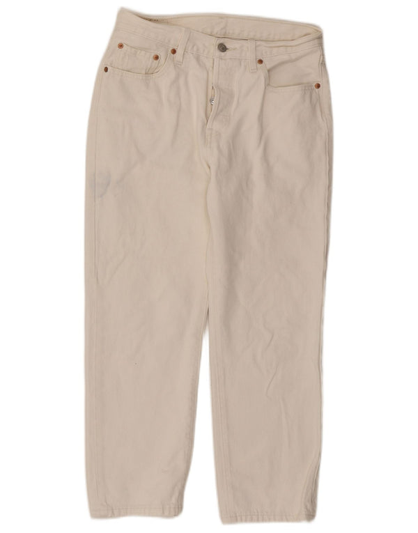 Damskie zwężane dżinsy Levi's W28 L26 Biała bawełna