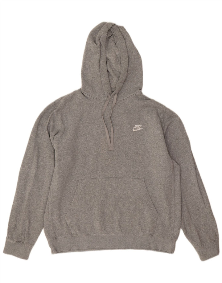 Męska bluza z kapturem Nike, średnia, szara, bawełniana nakrapiana