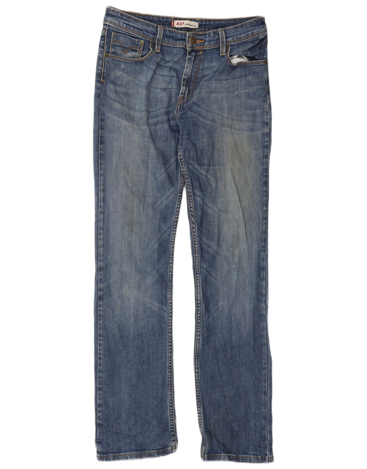 Męskie jeansy Levi's 627 Straight W30 L32 Niebieskie bawełniane