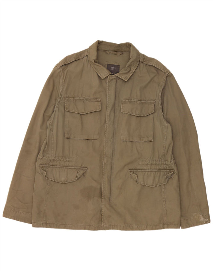 Kurtka damska Marks & Spencer UK 44 2XL, bawełniana khaki