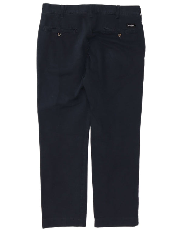 Męskie proste spodnie chino Carrera IT 48 Medium W33 L29 Granatowa bawełna