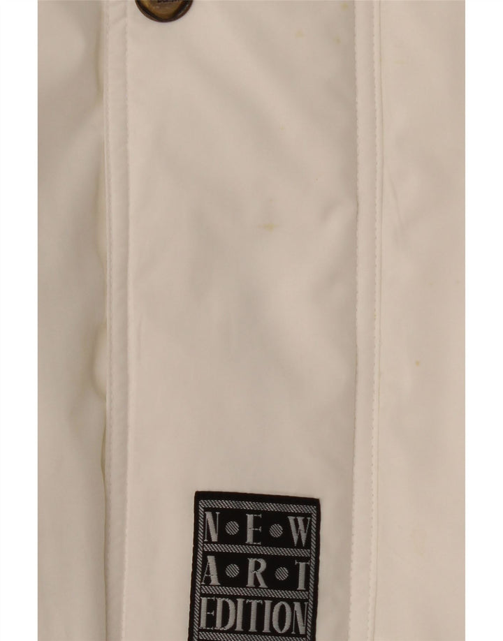 OLYMPIA Mens Gilet UK 42 XL White Polyester Vintage Olympia and Second-Hand Olympia from Messina Hembry 