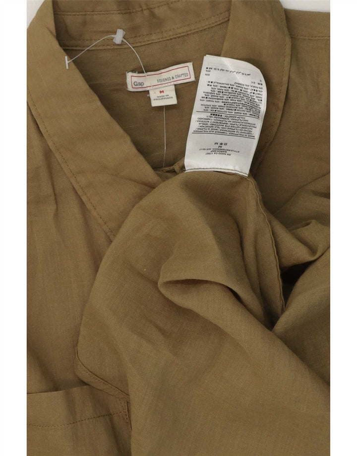 Damska koszula Gap Longline UK 14 Medium Khaki Ramie