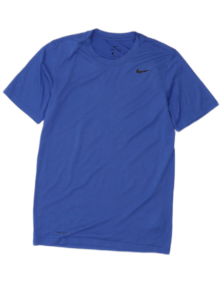 Męski T-shirt Nike Dri Fit, mały, niebieski, poliestrowy