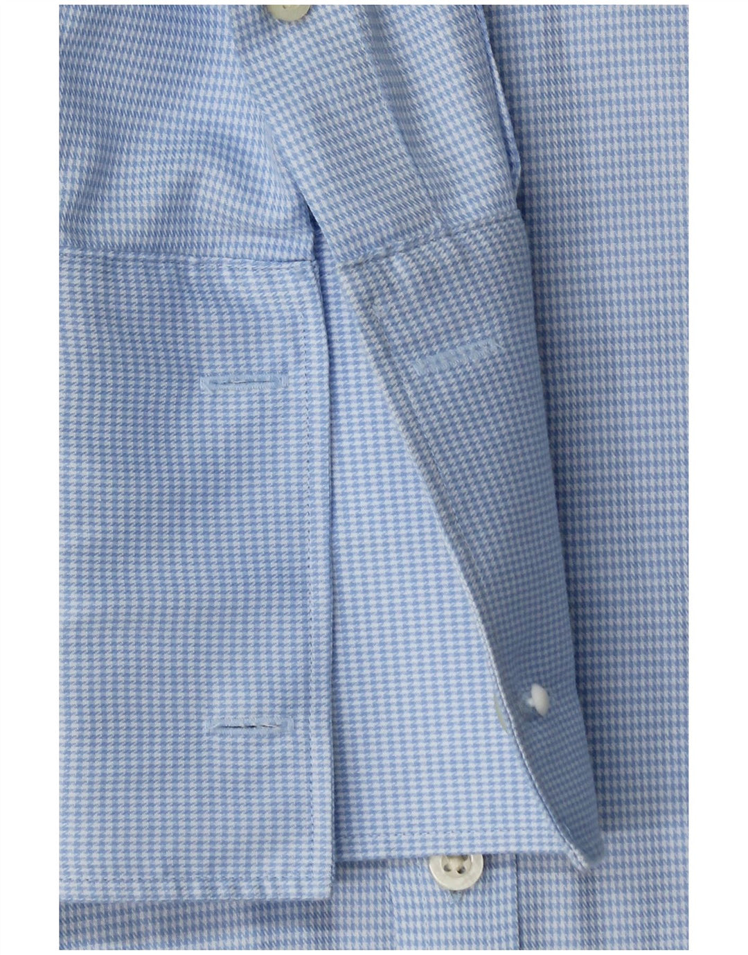 Moss 1851 Męska koszula wizytowa slim fit, rozmiar 38 15, średni niebieski pepitka