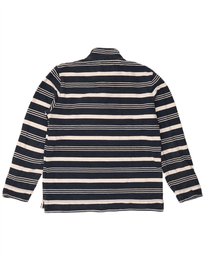 Crew Clothing Męska bluza z zamkiem błyskawicznym i średnim granatem w paski