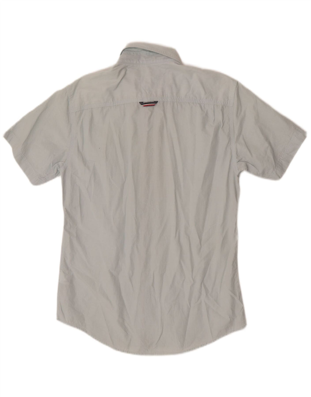 Męska koszula z krótkim rękawem Tommy Hilfiger, mała, niebieska, bawełniana