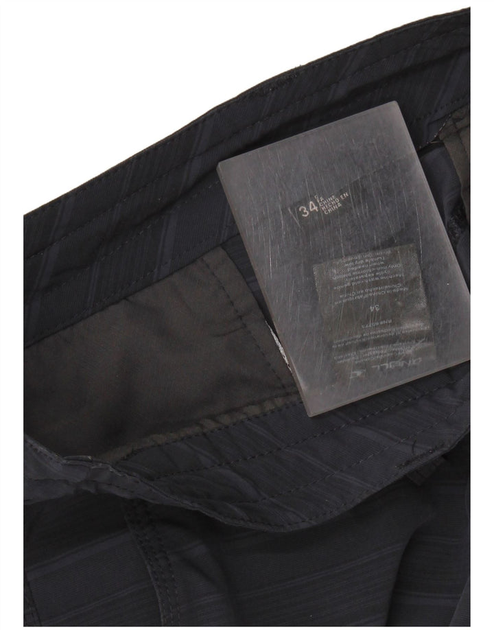 Męskie spodenki cargo O'NEILL W34, duże, granatowe, poliestrowe paski