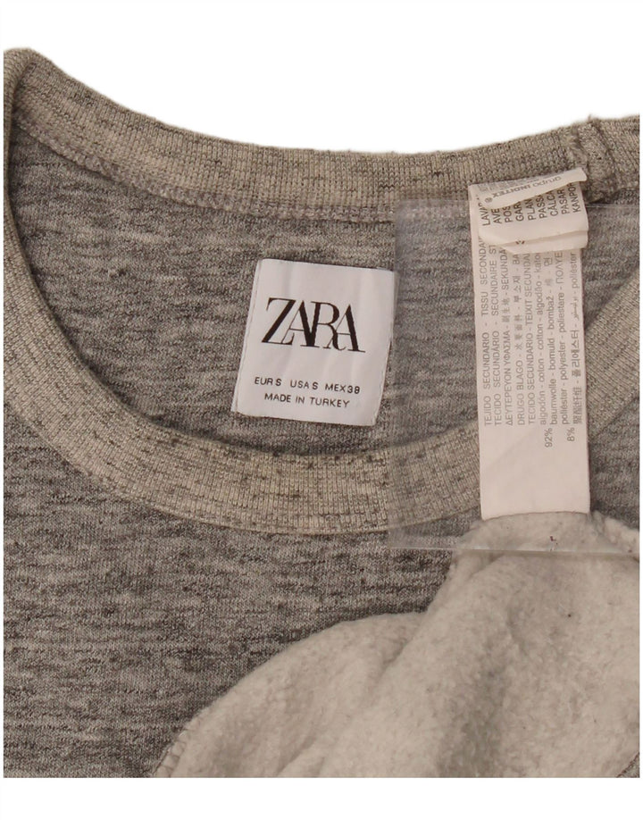 Męska bluza Zara, mała, szara, nakrapiana bawełna