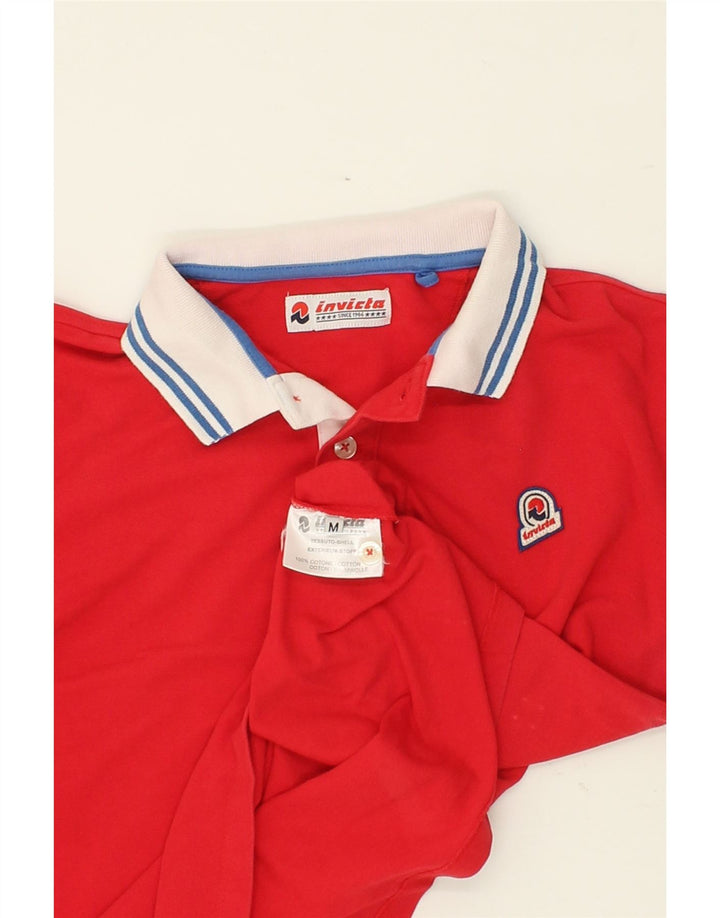 INVICTA Mens Polo Shirt Medium Red Cotton Vintage Invicta and Second-Hand Invicta from Messina Hembry 