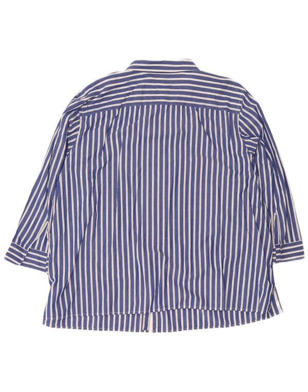 Damska koszula z rękawem 3/4 Chaps UK 22 3XL, bawełniana w niebieskie paski
