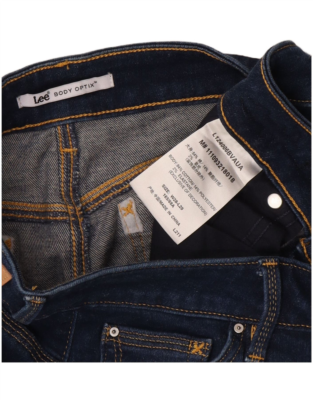 Damskie jeansy Skinny LEE W28 L29 Niebieskie bawełniane