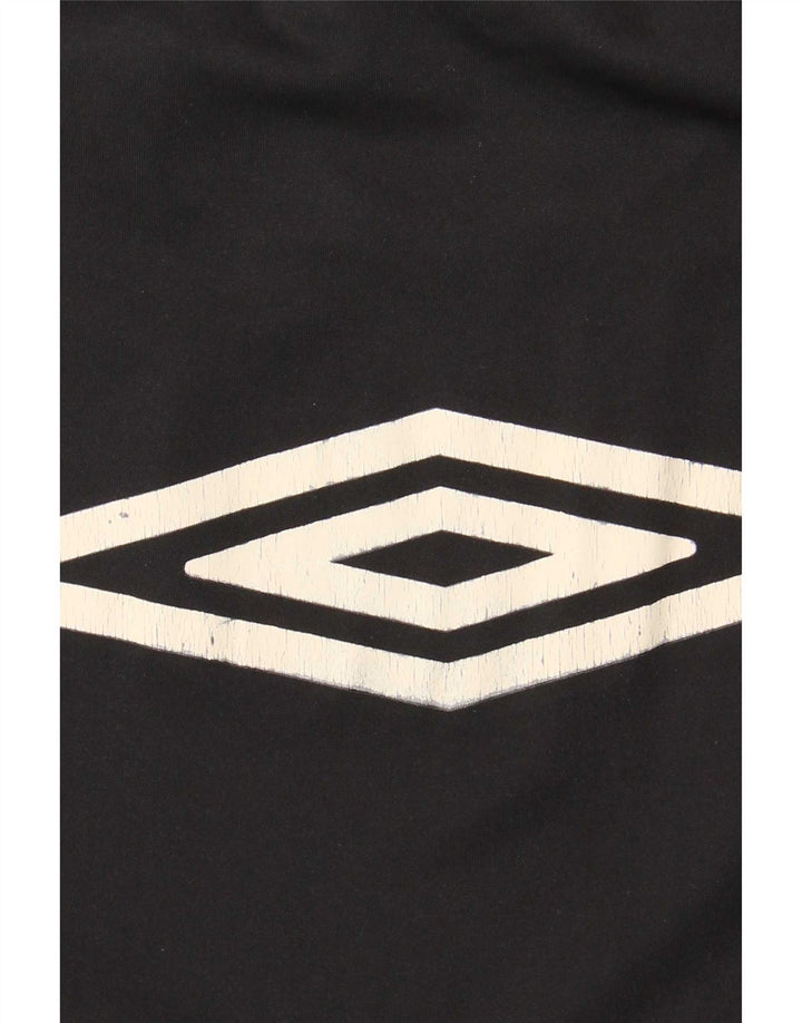 Męska koszulka z grafiką Umbro, top XL, czarny poliester z blokami kolorów