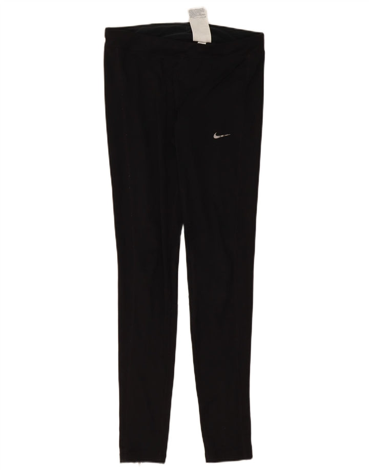 Damskie legginsy NIKE Dri Fit UK 12, średni czarny poliester