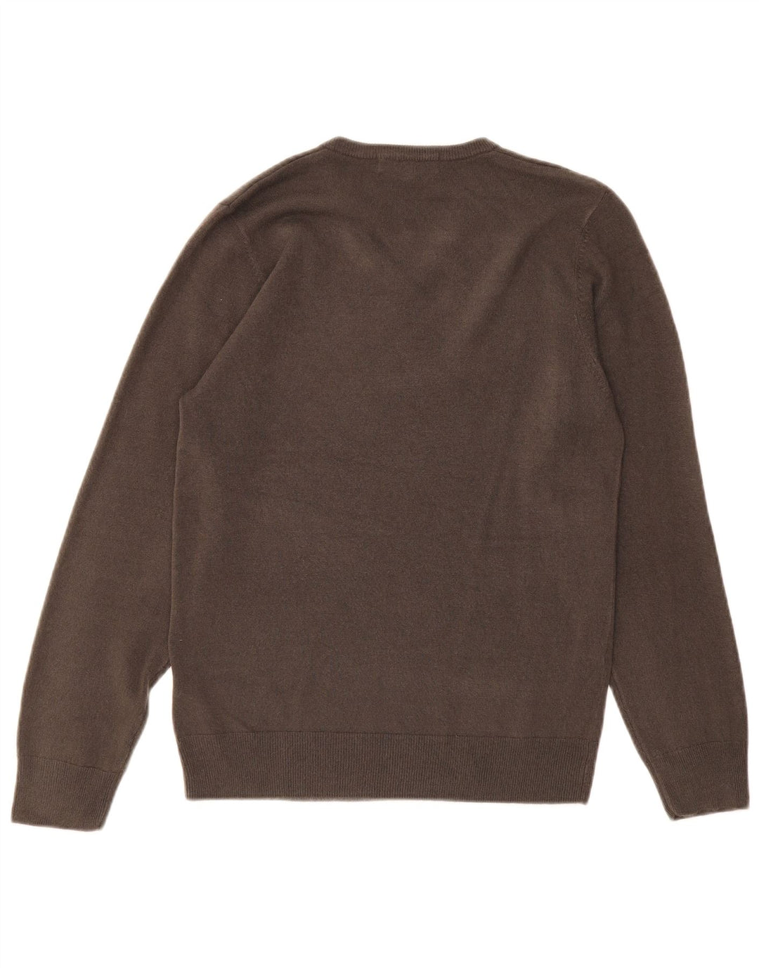MARKS & SPENCER Męski sweter z dekoltem w kształcie litery V, mały, szary, akrylowy