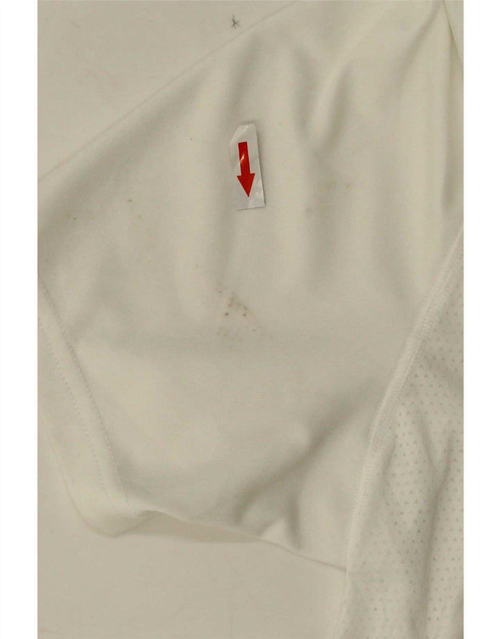 T-shirt męski Reebok, duży, biały, z blokami kolorów, poliester