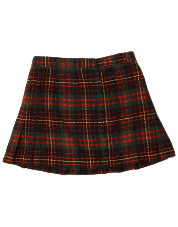 Vintage damska plisowana spódnica kopertowa IT 42 Medium W28 wielobarwna krata