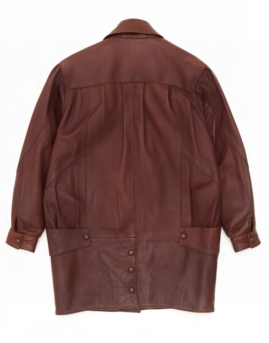 Sardar Damski płaszcz skórzany oversize UK 10 Small Brown