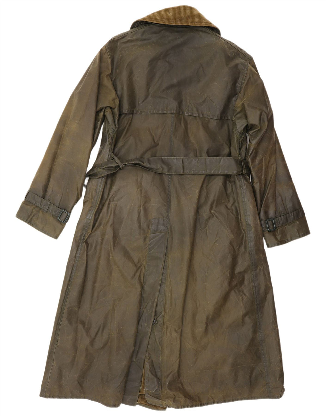 Damski trencz z woskowanej bawełny BARBOUR EU 34 XS, bawełna khaki, klasyczny