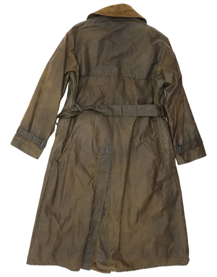 Damski trencz z woskowanej bawełny BARBOUR EU 34 XS, bawełna khaki, klasyczny