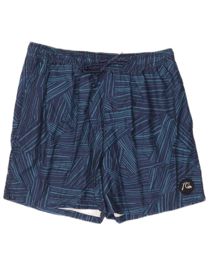 Męskie spodenki kąpielowe Quiksilver XL Granatowe, geometryczne, poliester
