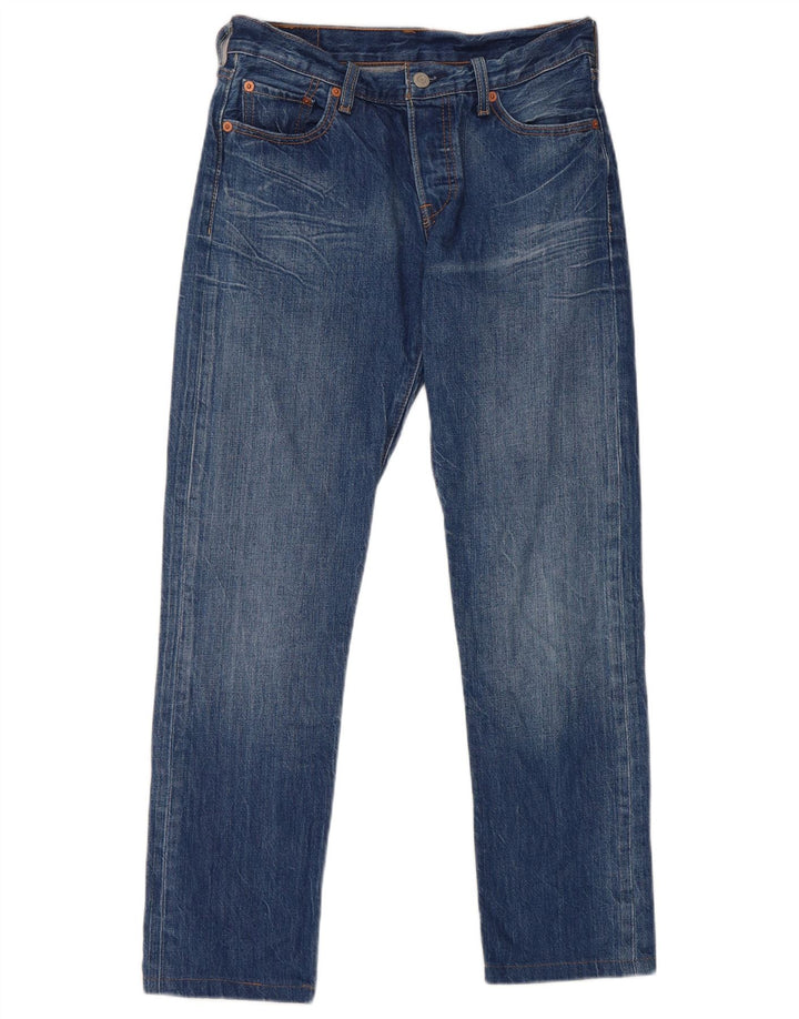 Damskie dżinsy Levi's 501 Straight W25 L27 Niebieskie bawełniane