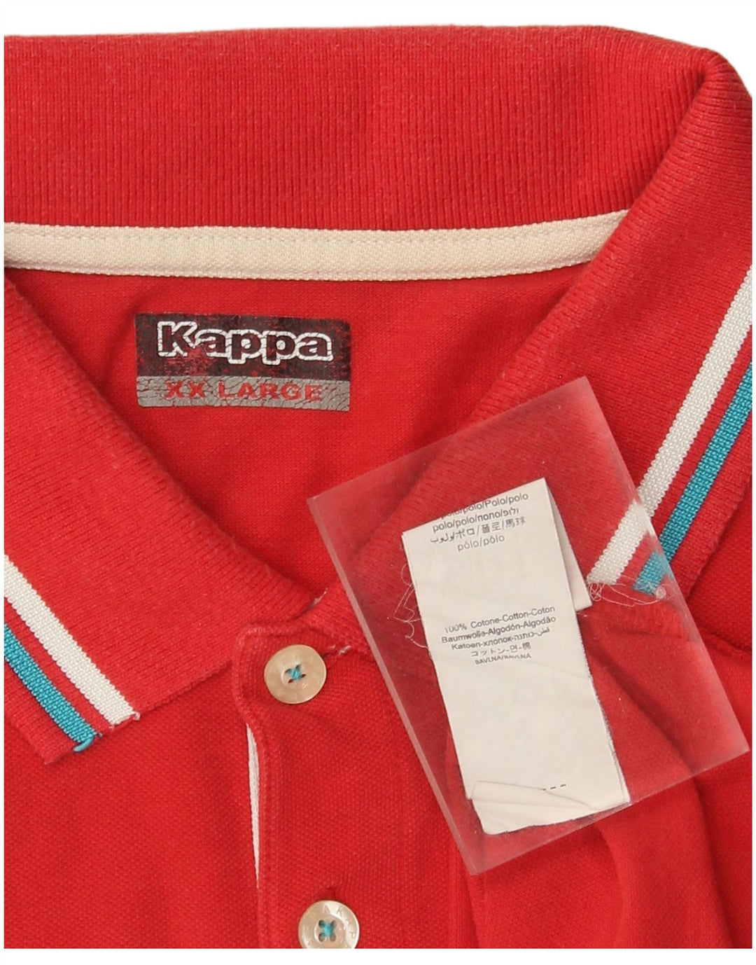 Męska koszulka polo Kappa 2XL czerwona bawełniana