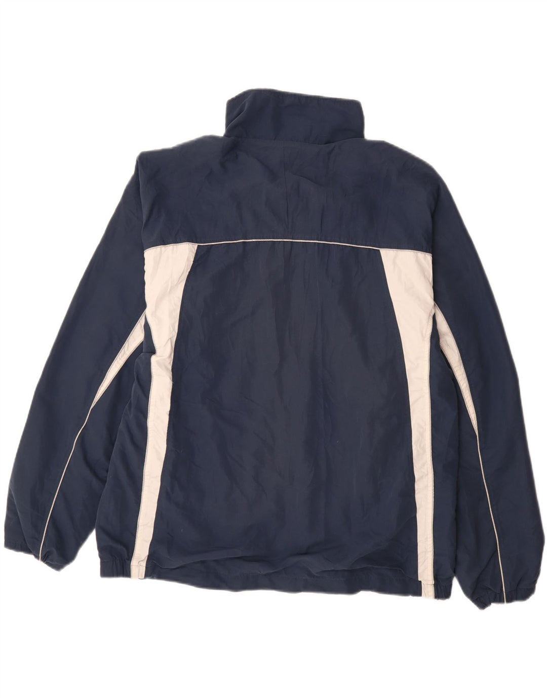 Męska kurtka dresowa ASICS XL, granatowa, poliester z blokami kolorów