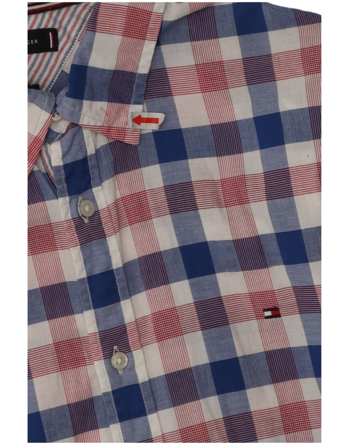 Tommy Hilfiger Mens Slim Fit Shirt Large Multicoloured Check Cotton