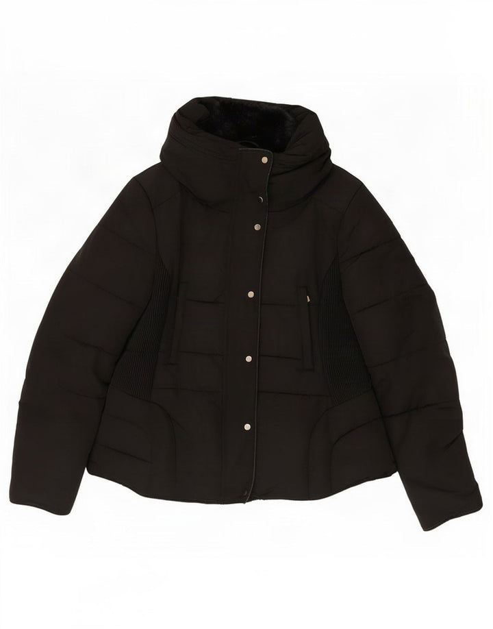 Damska ocieplana kurtka Zara UK 18 XL, czarny poliester