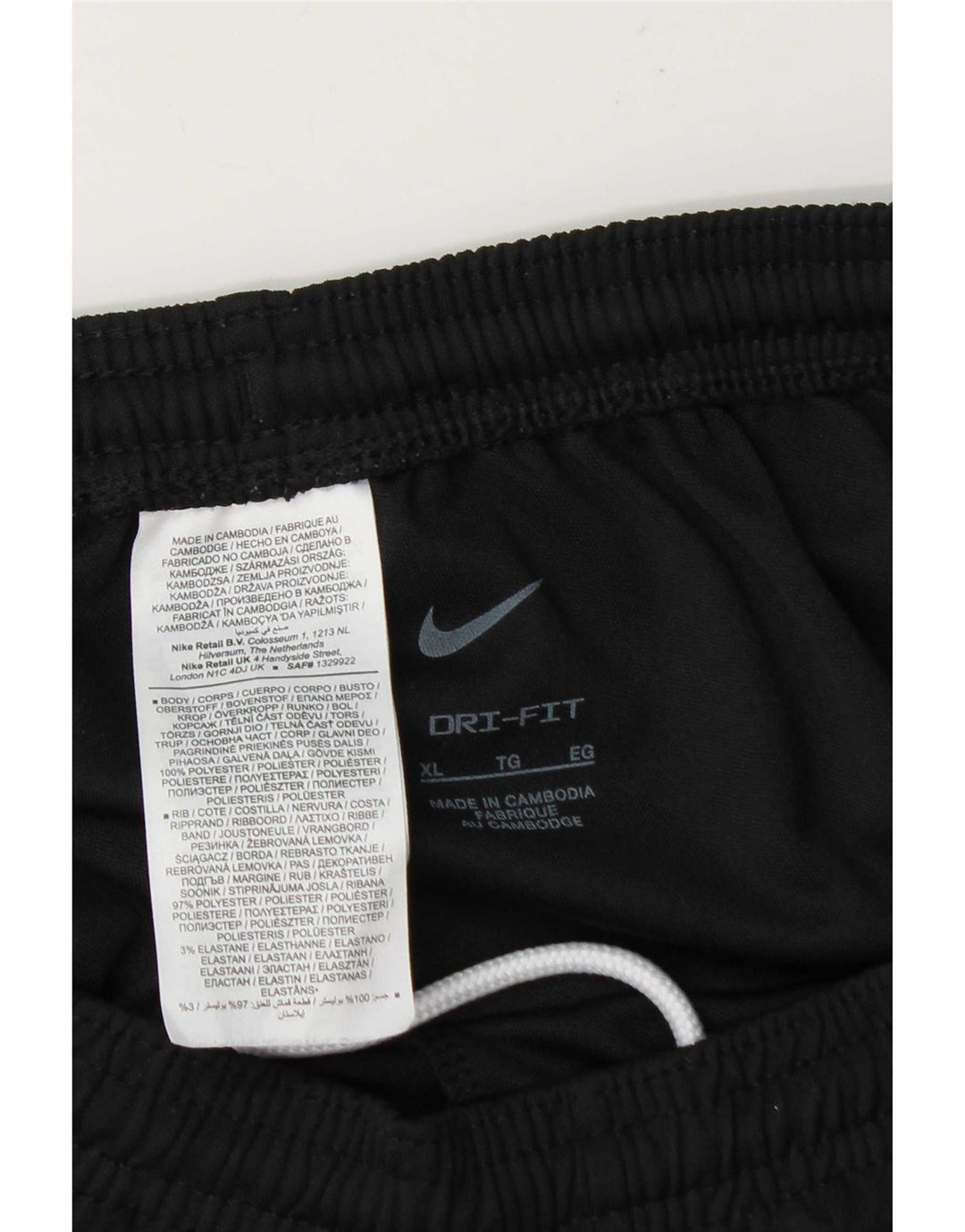 Męskie spodnie dresowe Nike Dri Fit XL, czarne, poliestrowe