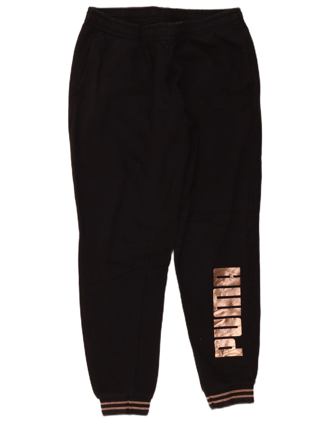 Damskie spodnie dresowe Puma Graphic Joggers UK 14 Średnie czarne bawełniane