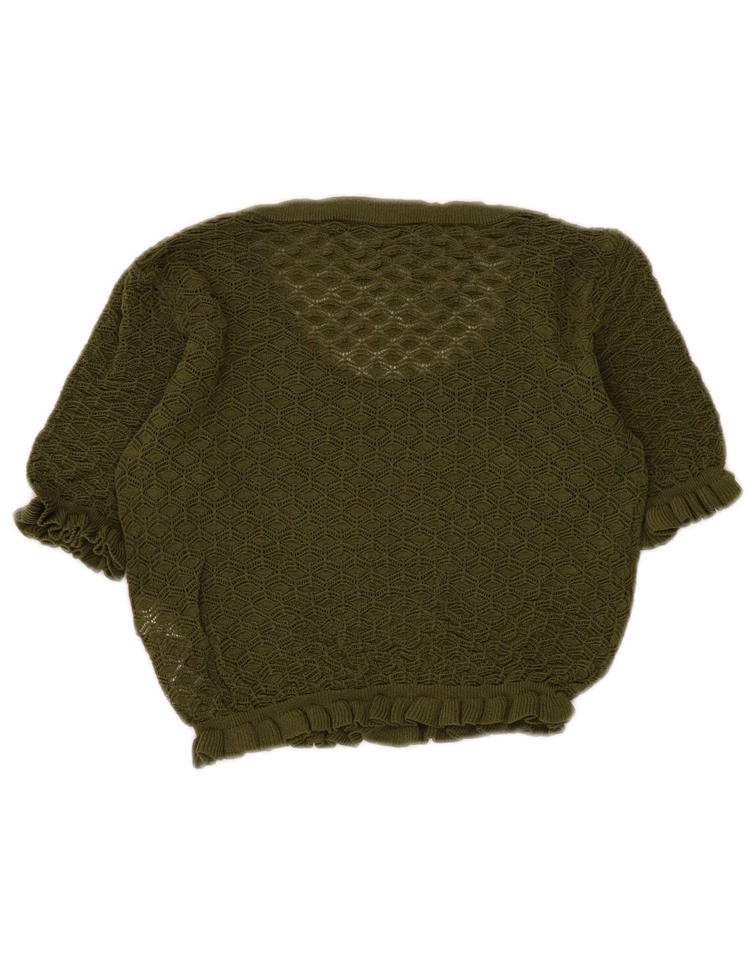 Damska krótka bluzka Zara Top UK 8 Small Khaki z wiskozy