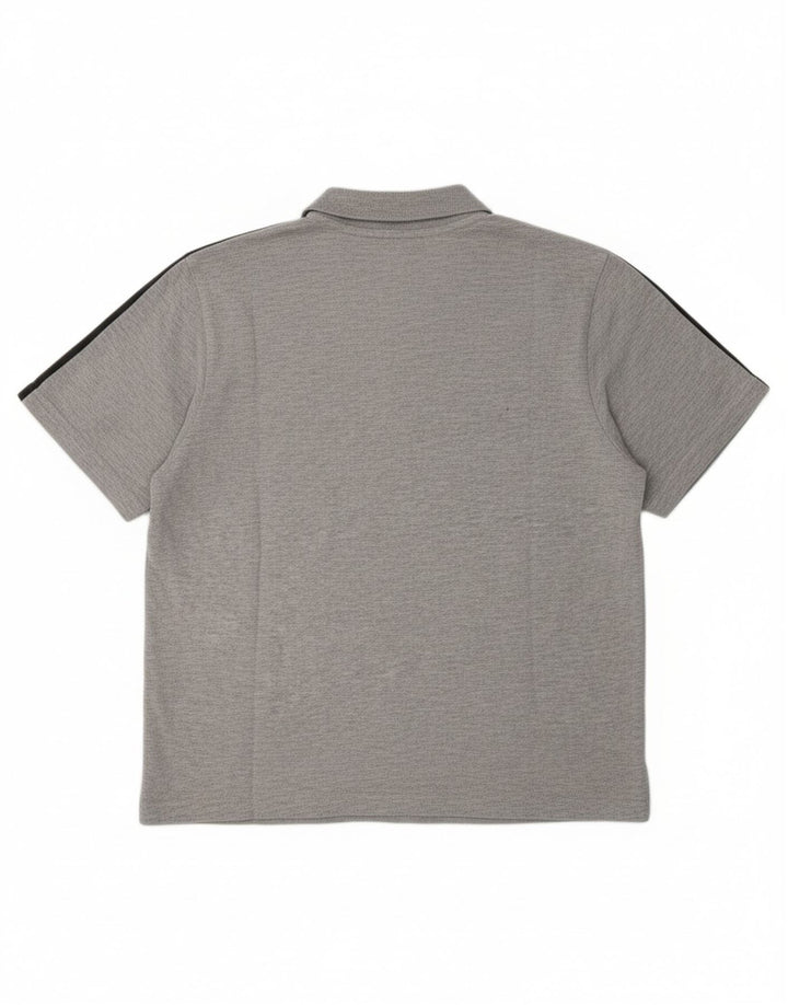 ADIDAS Mens Clima 365 Polo Shirt Large Grey Cotton