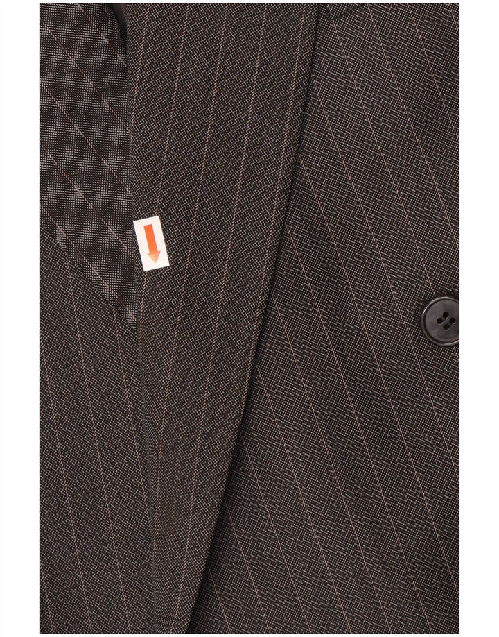 Męska marynarka dwurzędowa JAEGER IT 54 2XL Szara wełniana w prążki